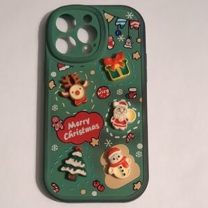 Green Christmas Themed Phone Case